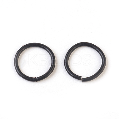 Spray Painted Iron Open Jump Rings X-IFIN-F149-B12-1