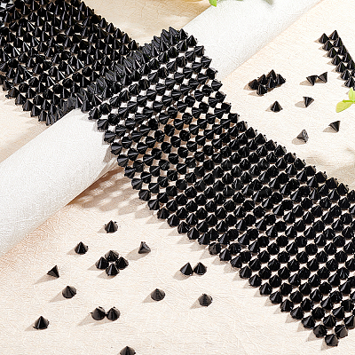 Plastic Spike Cone Studs Rivets Flatback Punk Rock Bead Trim SRIB-FG0001-10-1