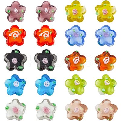 20Pcs 10 Colors Glass Bead FIND-HY0001-03-1