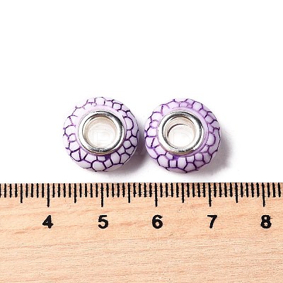 Opaque Resin European Beads RESI-C055-01A-1