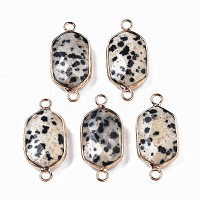 Natural Dalmatian Jasper Links Connectors G-S359-276B-1