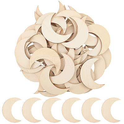 50Pcs Wood Cutouts DIY-SP0004-64D-01-1