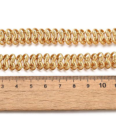 304 Stainless Steel Ring Link Chain Necklaces for Women Men NJEW-S443-01G-1