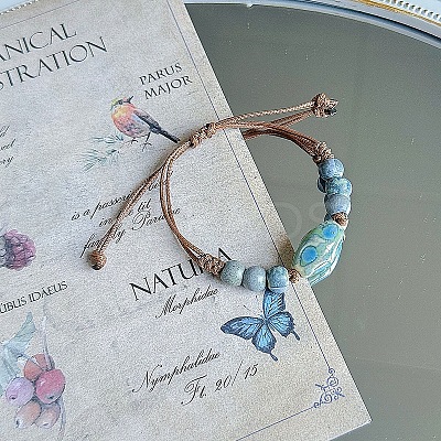 Ceramic Beads Braided Bead Bracelets FS-WGF5CE7-06-1
