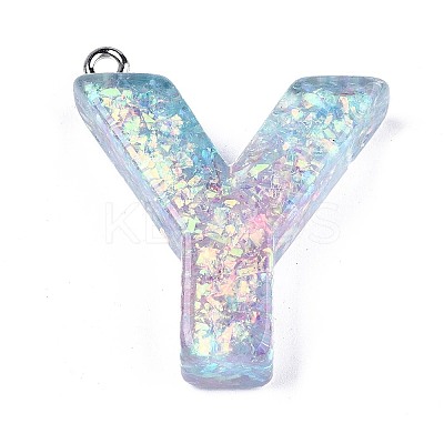 Transparent Epoxy Resin Pendants LS-CRES-S364-002Y-1