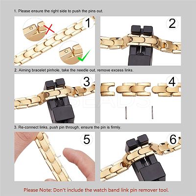 Stainless Steel Panther Chain Watch Band Bracelets JB666A-1