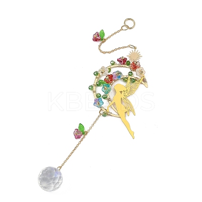 Stainless Steel Moon Fairy Suncatchers HJEW-JM04999-1