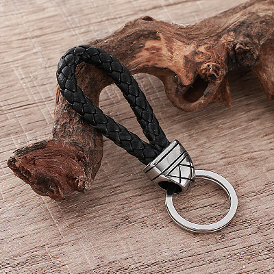 Braided PU Leather Keychains EK2353-1