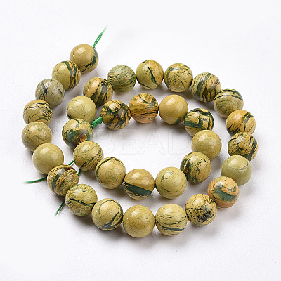 Natural Verdite Stone Beads Strands G-C242-03D-1