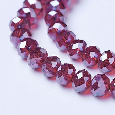 Electroplate Glass Beads Strands EGLA-A034-T3mm-A02-1