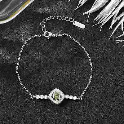 925 Sterling Silver Link Bracelets for Women BJEW-D346-01A-P-1