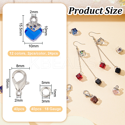 DIY Rhombus Pendant Decoration Making Kit DIY-OC0010-49-1