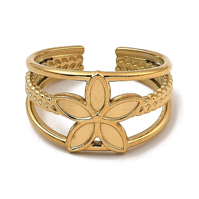 304 Stainless Steel Open Cuff Rings RJEW-Z018-04G-1