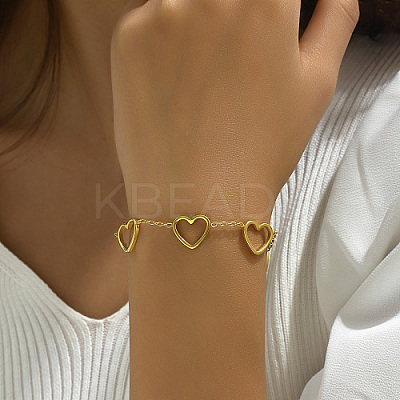 201 Stainless Steel Link Chain Bracelets GP5387-1