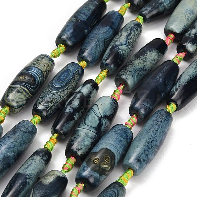Natural Fire Crackle Agate Beads Strands GG-CBAB0A6-01-1