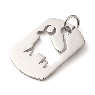 Non-Tarnish Hollow 304 Stainless Steel Pendants STAS-C086-04C-P-1