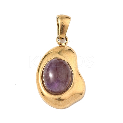 Natural Amethyst Pendants G-C278-01G-10-1