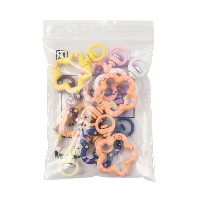 10Pcs Spray Painted Alloy Swivel Snap Hook Clasps FIND-FS0004-56-1