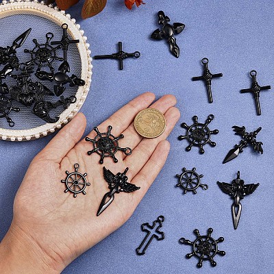 36Pcs Halloween Alloy Pendants JX194A-1