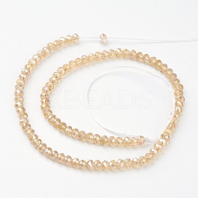 Electroplate Glass Beads Strands LS-EGLA-D020-3x2mm-49-1