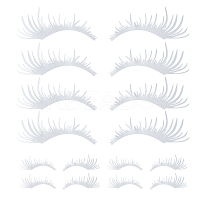 8 Pairs 2 Styles Eyelash Shape Waterproof PVC Picture Stickers DIY-HY0003-05B-1
