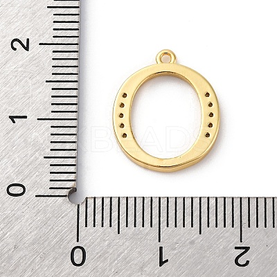 Rack Plating Brass Micro Pave Cubic Zirconia Pendant KK-H449-76G-16-1