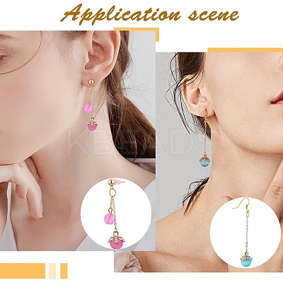 10Pcs Gemstone Charm Pendant Crystal Quartz Healing Natural Stone Pendants Buckle for Jewelry Necklace Earring Making Cra JX599G-1
