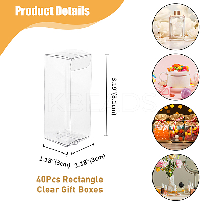 Rectangle Transparent Plastic PVC Box Gift Packaging CON-DC0001-12C-1