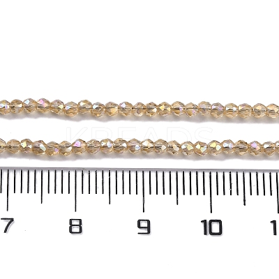 Transparent Electroplate Glass Beads Strands EGLA-H107-01A-AB02-1