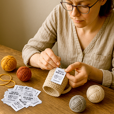 Woven Crafting Craft Labels SENE-WH0007-09-1