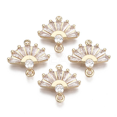 Brass Micro Pave Cubic Zirconia Links Connectors KK-R111-067-1