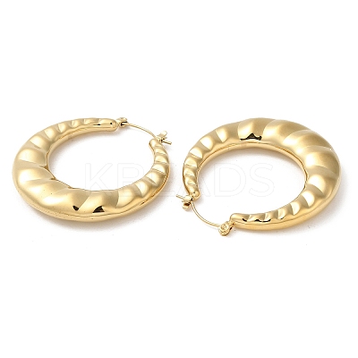 Rack Plating 304 Stainless Steel Hoop Earrings for Women EJEW-Z026-21G-1