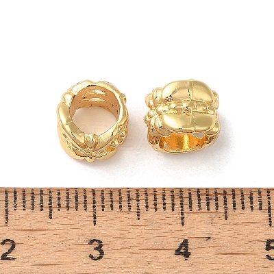 Rack Plating Brass European Beads KK-S375-20G-1