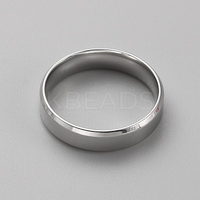 Stainless Steel Simple Plain Band Ring for Men Women RJEW-WH0015-04H-1