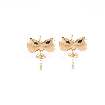 Brass Stud Earring Findings KK-S364-044-1