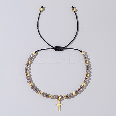 Bohemian Style Glass Braided Bead Bracelets for Women WV4296-8-1
