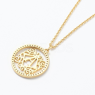 Brass Micro Pave Clear Cubic Zirconia Pendant Necklaces NJEW-J059-01A-1