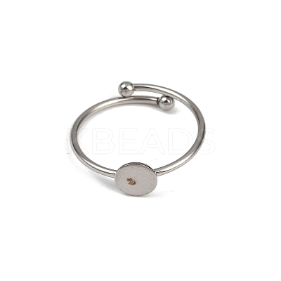 304 Stainless Steel Cuff Ring Components STAS-D372-02P-01-1