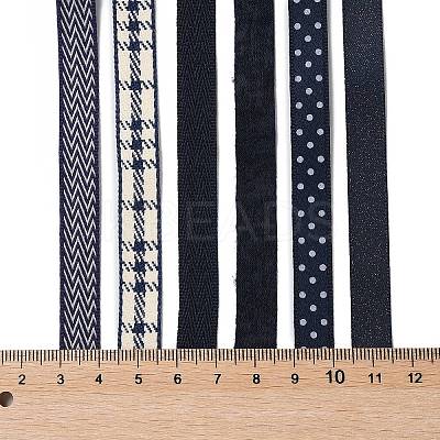 18 Yards 6 Styles Polyester Ribbon SRIB-Q022-E05-1