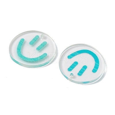 Transparent Printed Acrylic Pendants LS-TACR-P005-01A-1