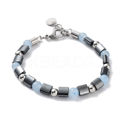 Synthetic Non-magnetic Hematite Rectangle Bracelets BJEW-Q334-05-1