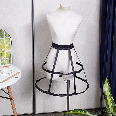 Polyester & Plastic Wire Skirt Hoop Petticoat for Wedding Dress Ball Gown DIY-WH0504-799B-1