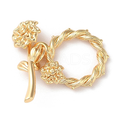 Brass Toggle Clasps KK-F862-40G-1