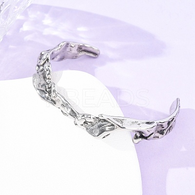 Retro 316 Surgical Stainless Steel Cuff Bangles BJEW-C142-06AS-1