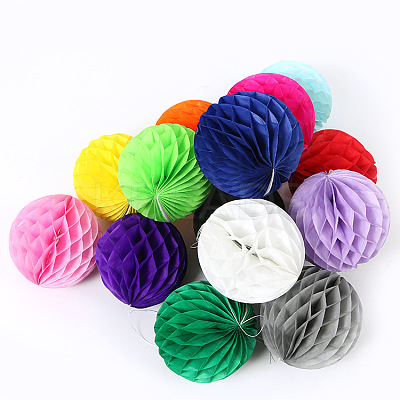 Paper Honeycomb Ball LS-AJEW-WH0003-20cm-01-1