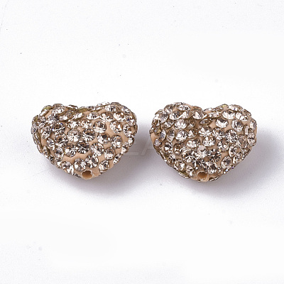 Polymer Clay Rhinestone Beads X-RB-S055-26A-01-1