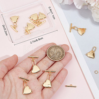 10 Sets Brass Toggle Clasps KK-BBC0015-82-1