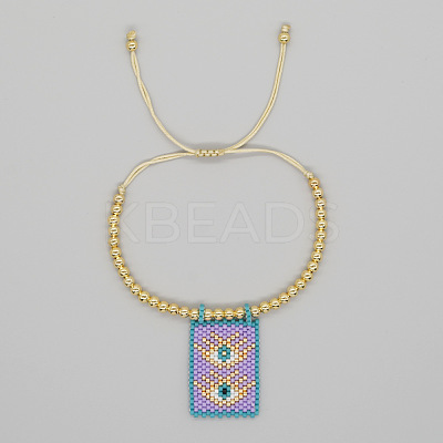 Bohemian Style Brass Bead Braided Bead Bracelets DK2646-5-1