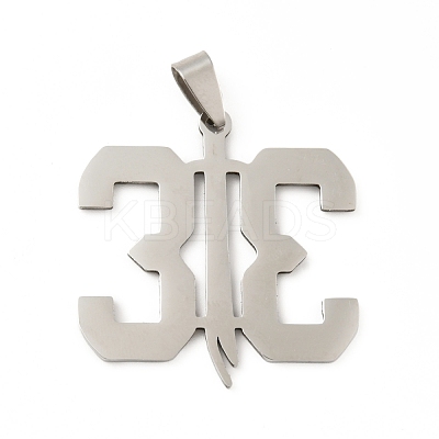Non-Tarnish 201 Stainless Steel Pendants STAS-D190-17P-1