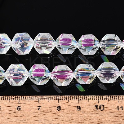 Electroplate Glass Beads Strands EGLA-T021-21C-1